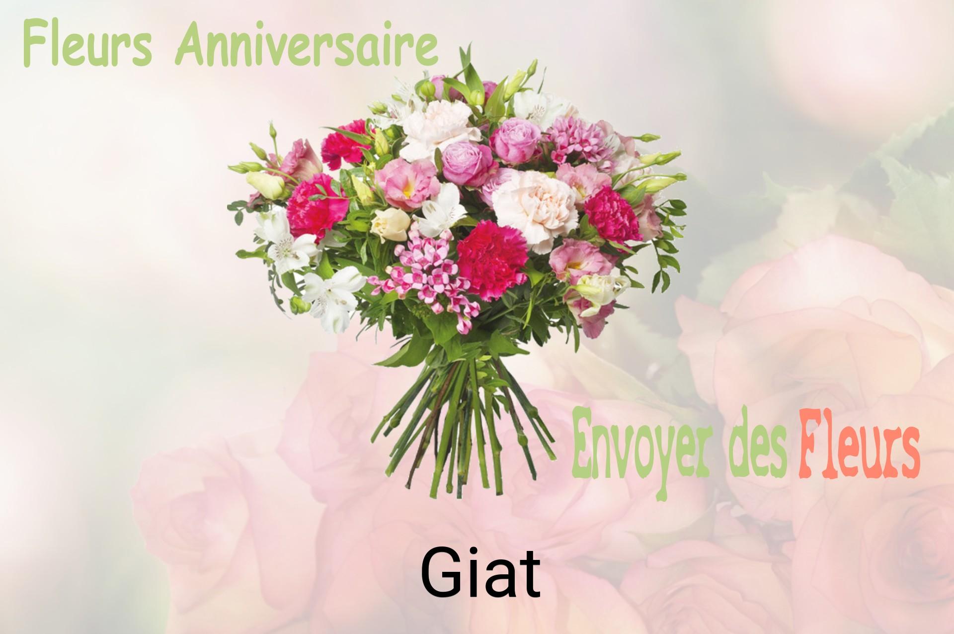 Bouquet de fleurs d’anniversaire livré à Giat