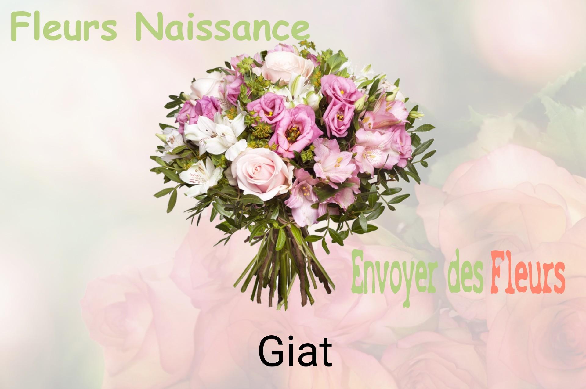 Bouquet de fleurs de naissance livré à Giat